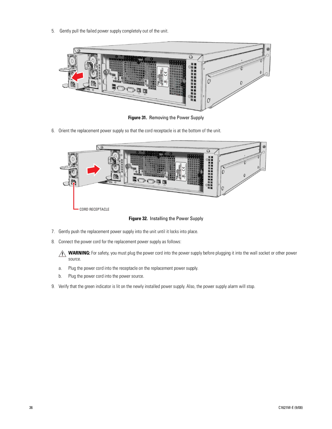 Pelco C1621M-E (9/08) 3 manual Cord Receptacle 