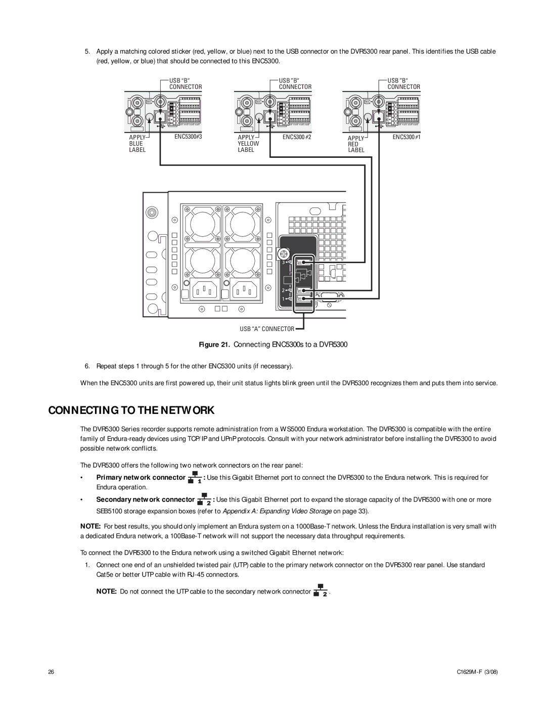 Pelco C1629M-F manual Connecting to the Network 