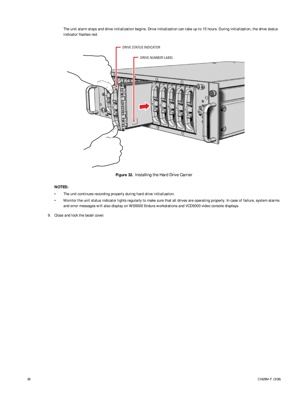 Pelco C1629M-F manual Close and lock the bezel cover 