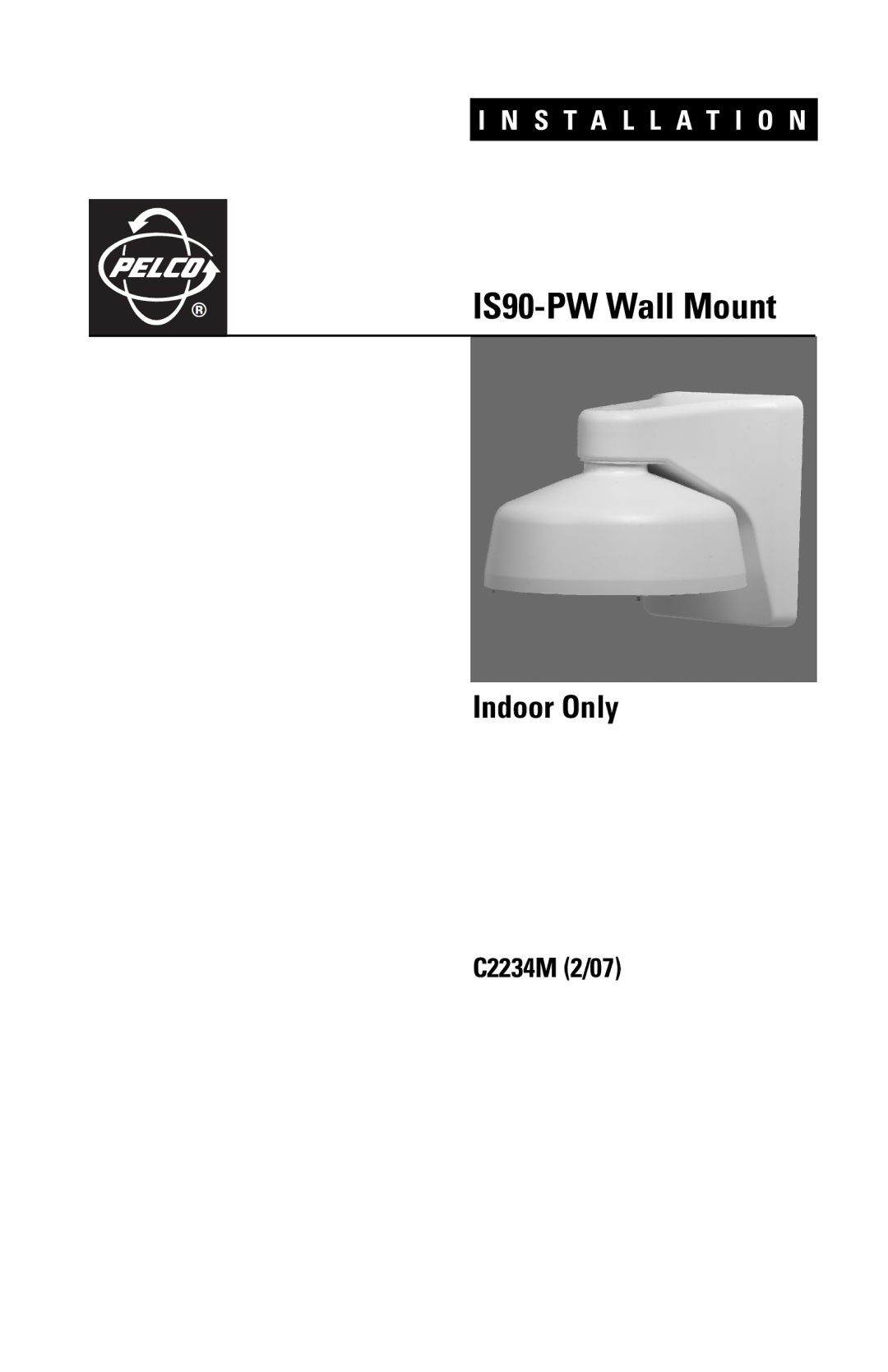 Pelco C2234M manual IS90-PW Wall Mount 