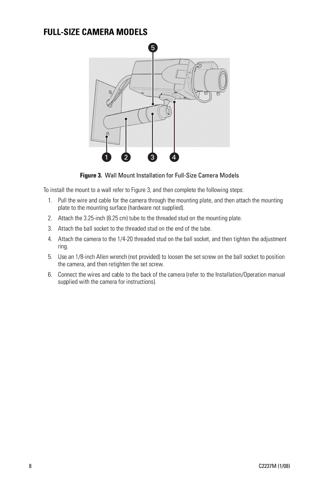 Pelco C2237M manual FULL-SIZE Camera Models 