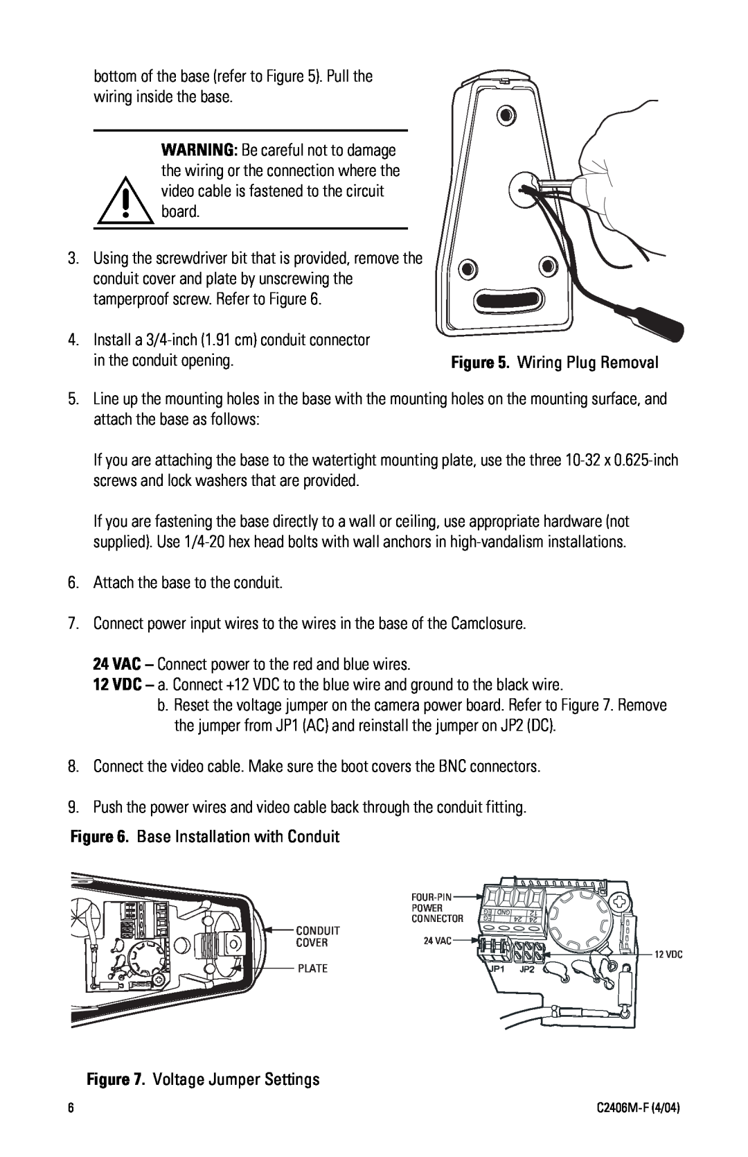 Pelco C2406M-F (4/04) manual tamperproof screw. Refer to Figure 