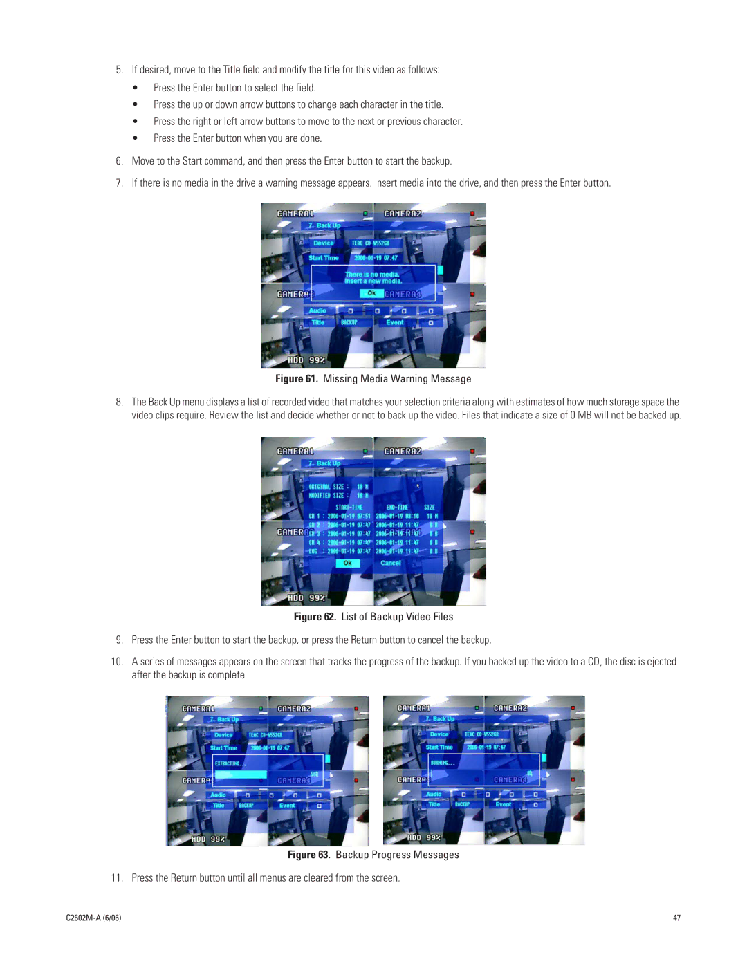 Pelco C2602M-a manual Missing Media Warning Message 