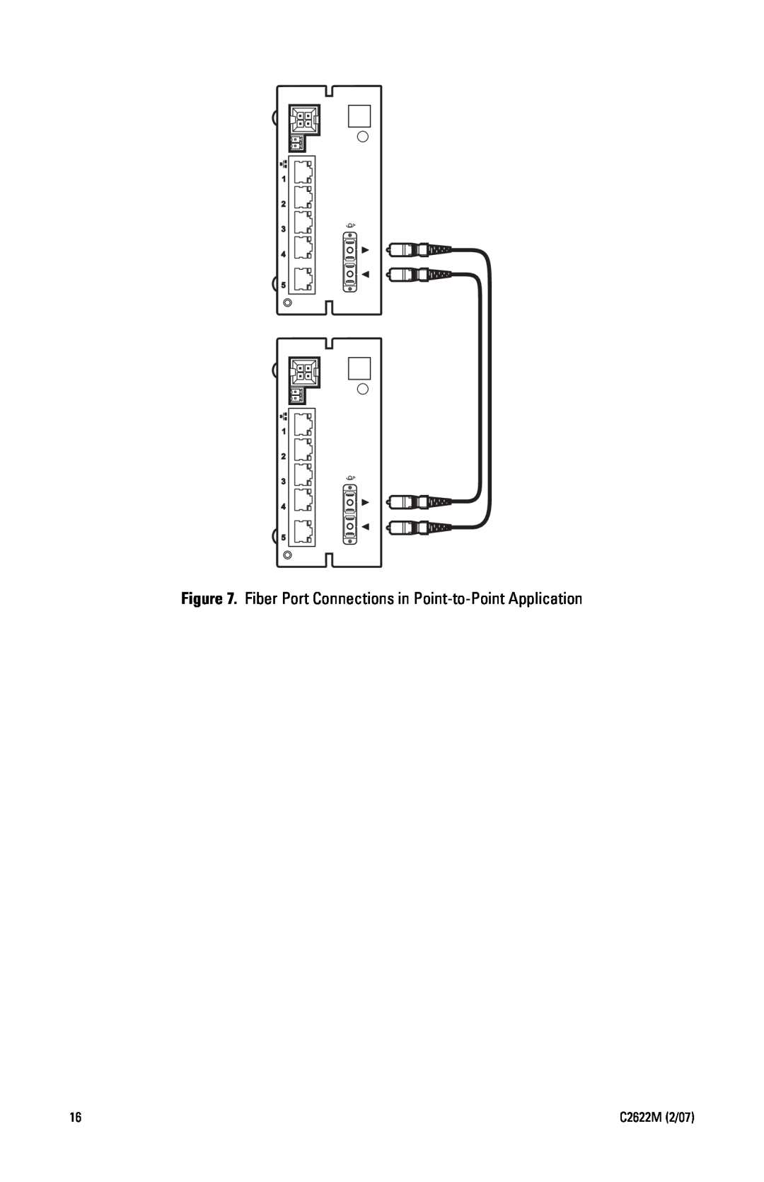 Pelco manual Fiber Port Connections in Point-to-Point Application, C2622M 2/07 