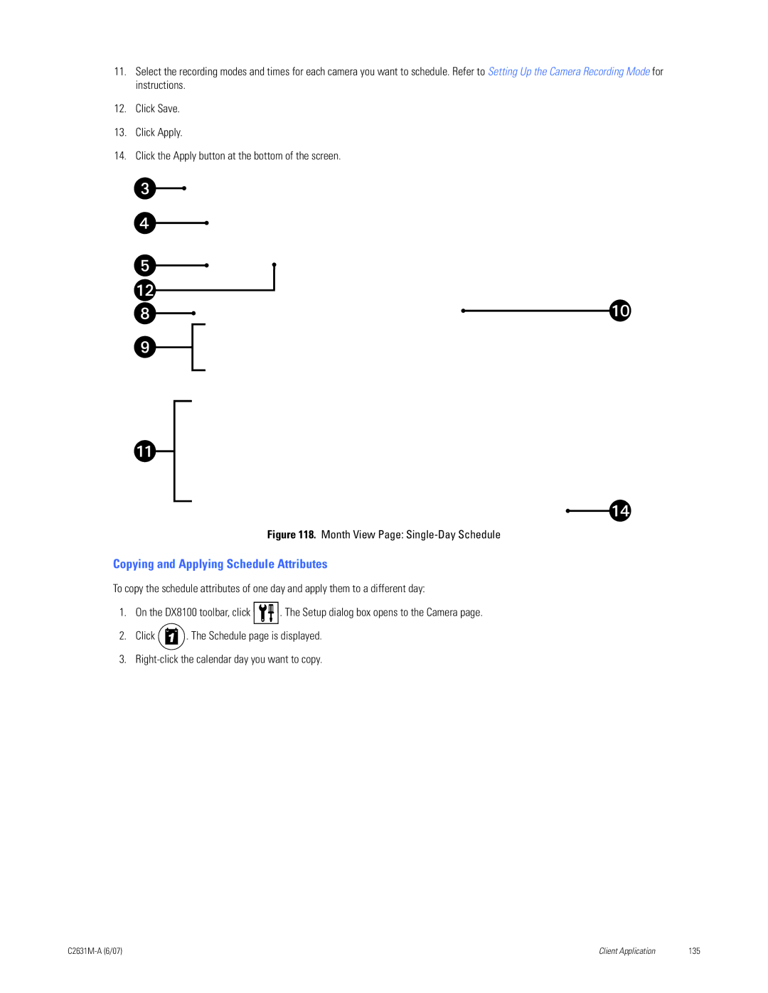 Pelco C2631M-A manual Copying and Applying Schedule Attributes 