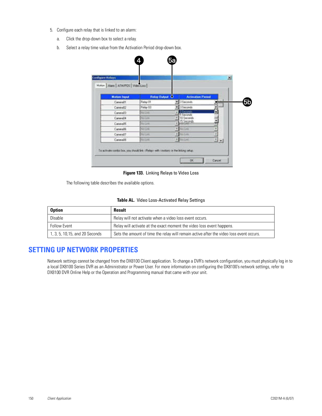 Pelco C2631M-A manual Setting UP Network Properties 