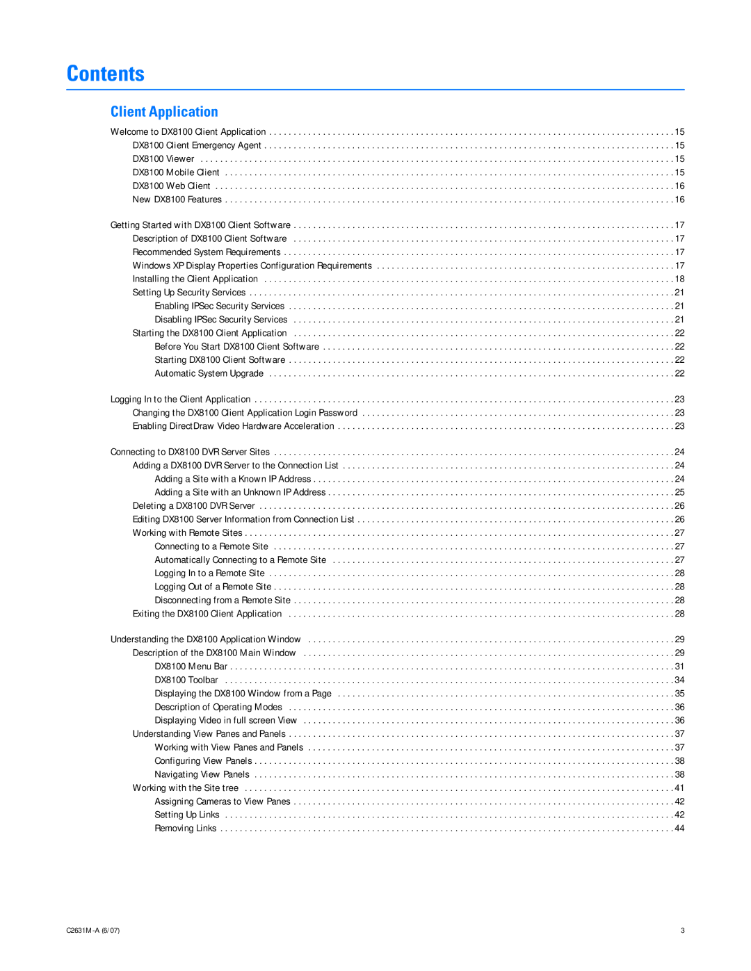 Pelco C2631M-A manual Contents 