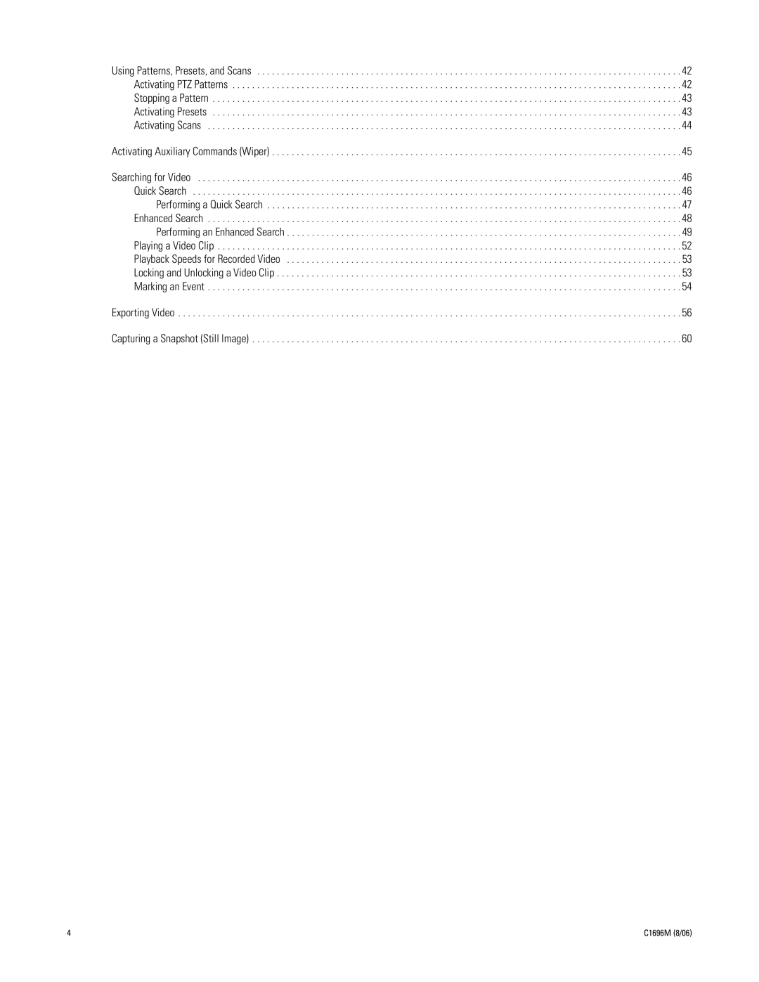 Pelco C2669M manual Using Patterns, Presets, and Scans Activating PTZ Patterns 