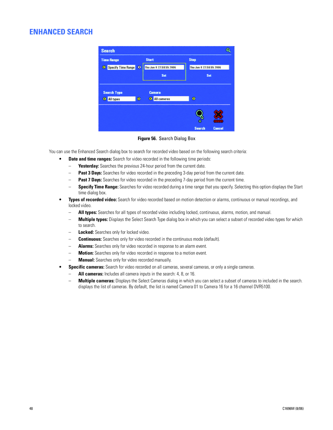 Pelco C2669M manual Enhanced Search 