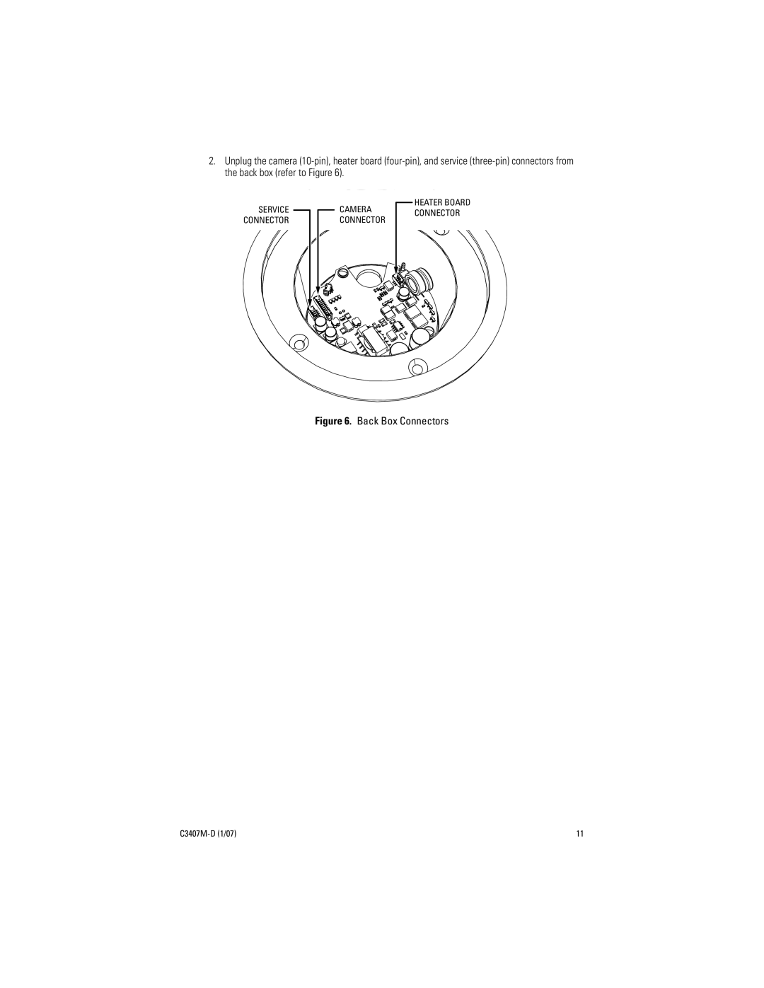 Pelco C3407M-D manual Back Box Connectors 