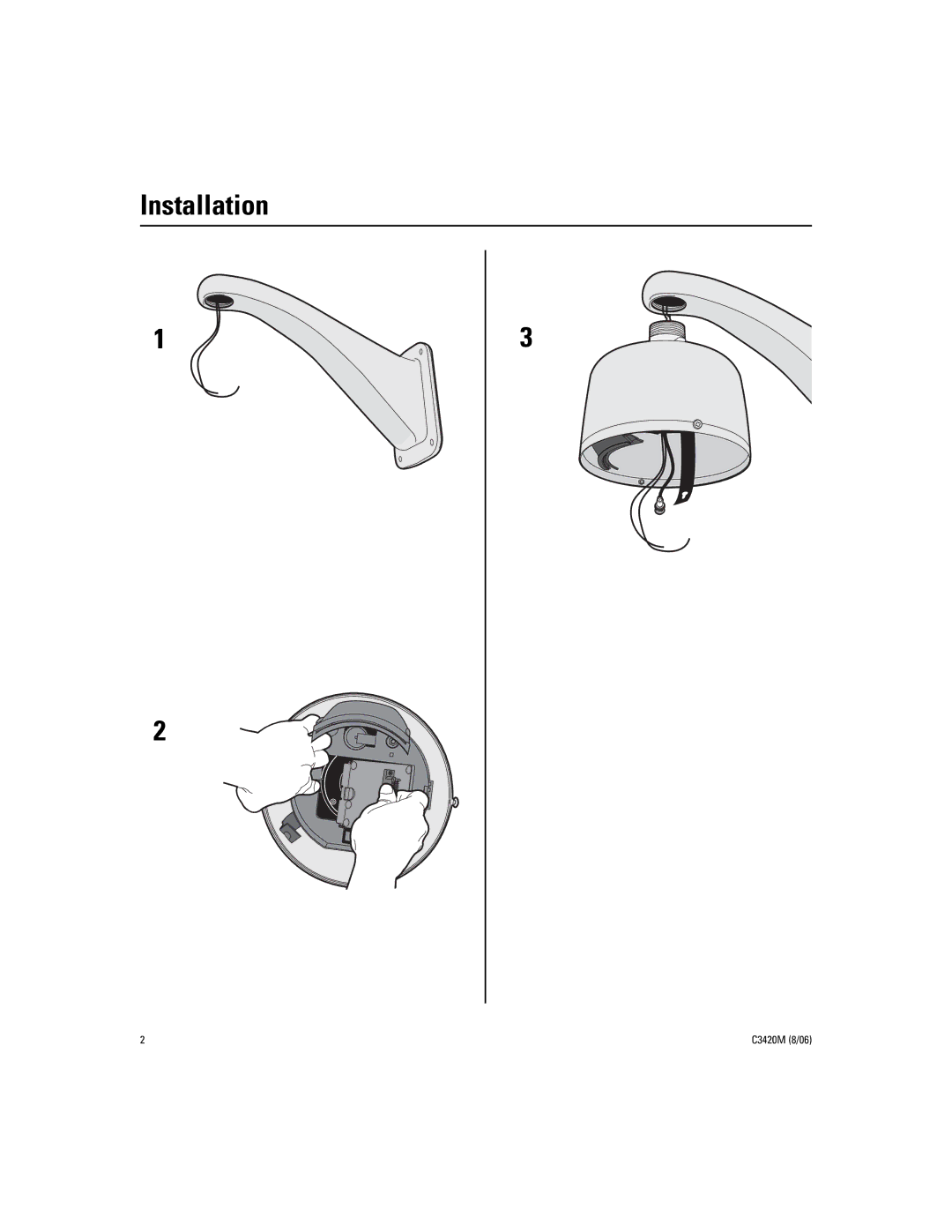 Pelco C3420M manual Installation 