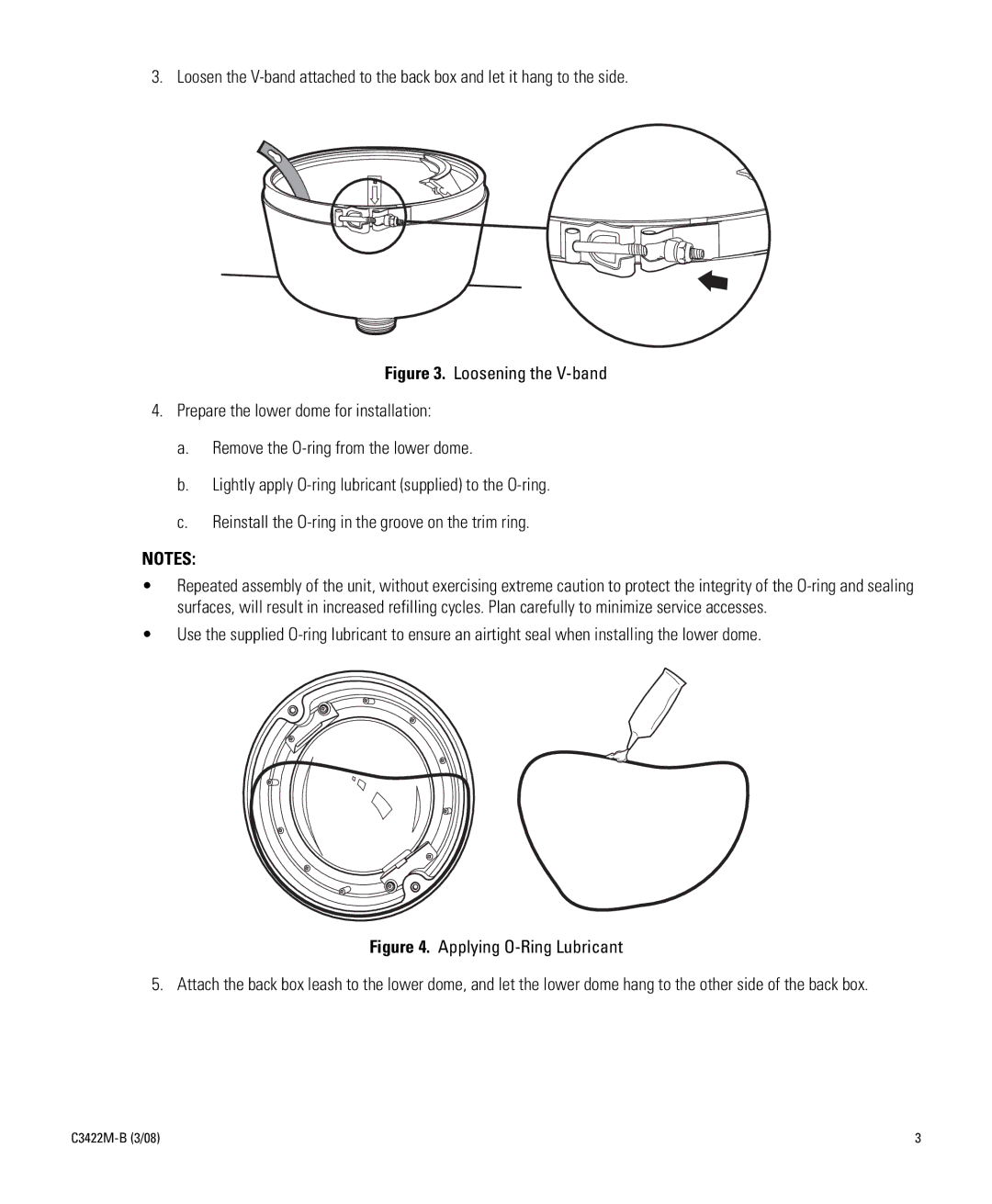 Pelco C3422M-B manual Applying O-Ring Lubricant 