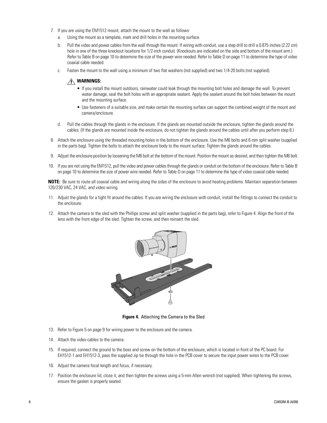 Pelco manual C3453M-B 4/09 