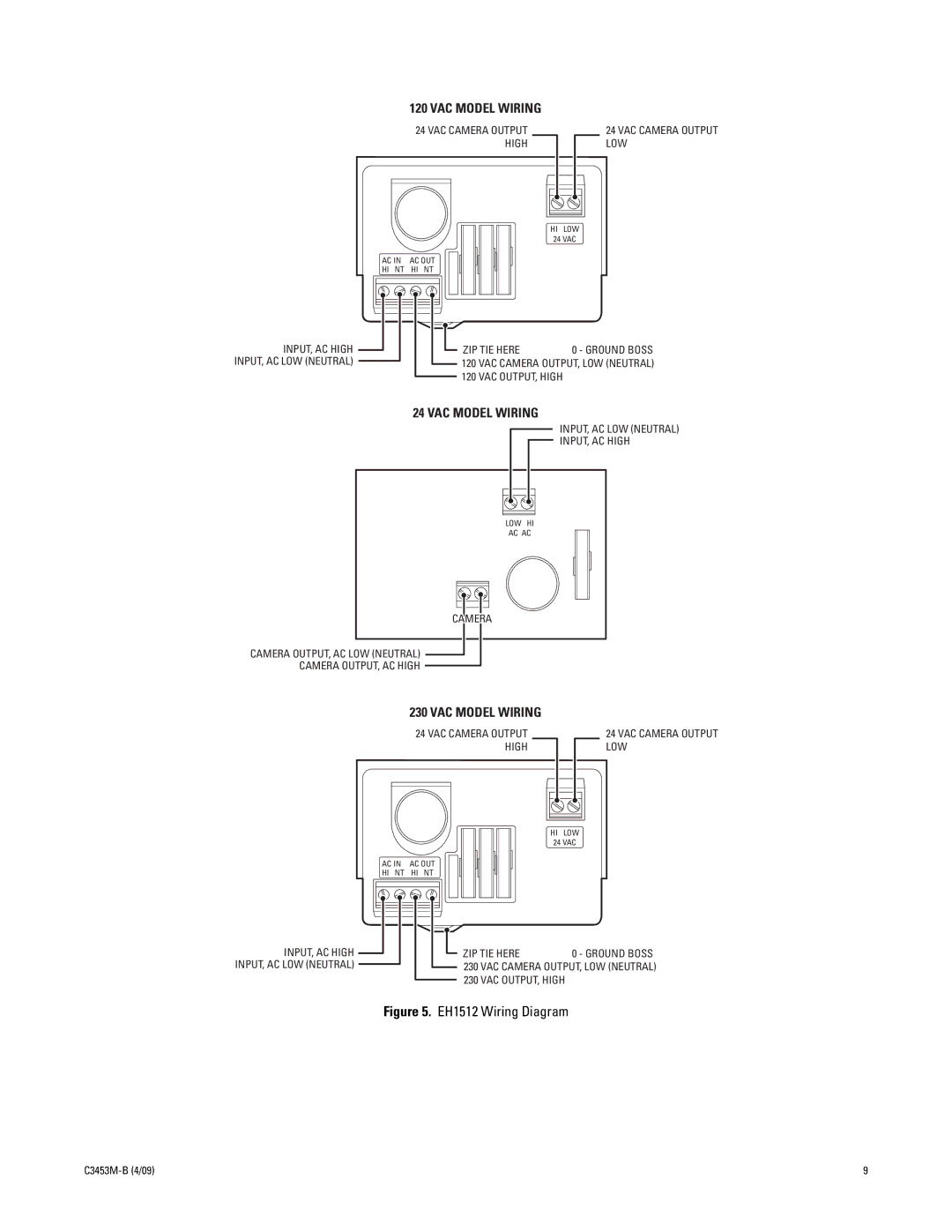 Pelco C3453M-B manual EH1512 Wiring Diagram 