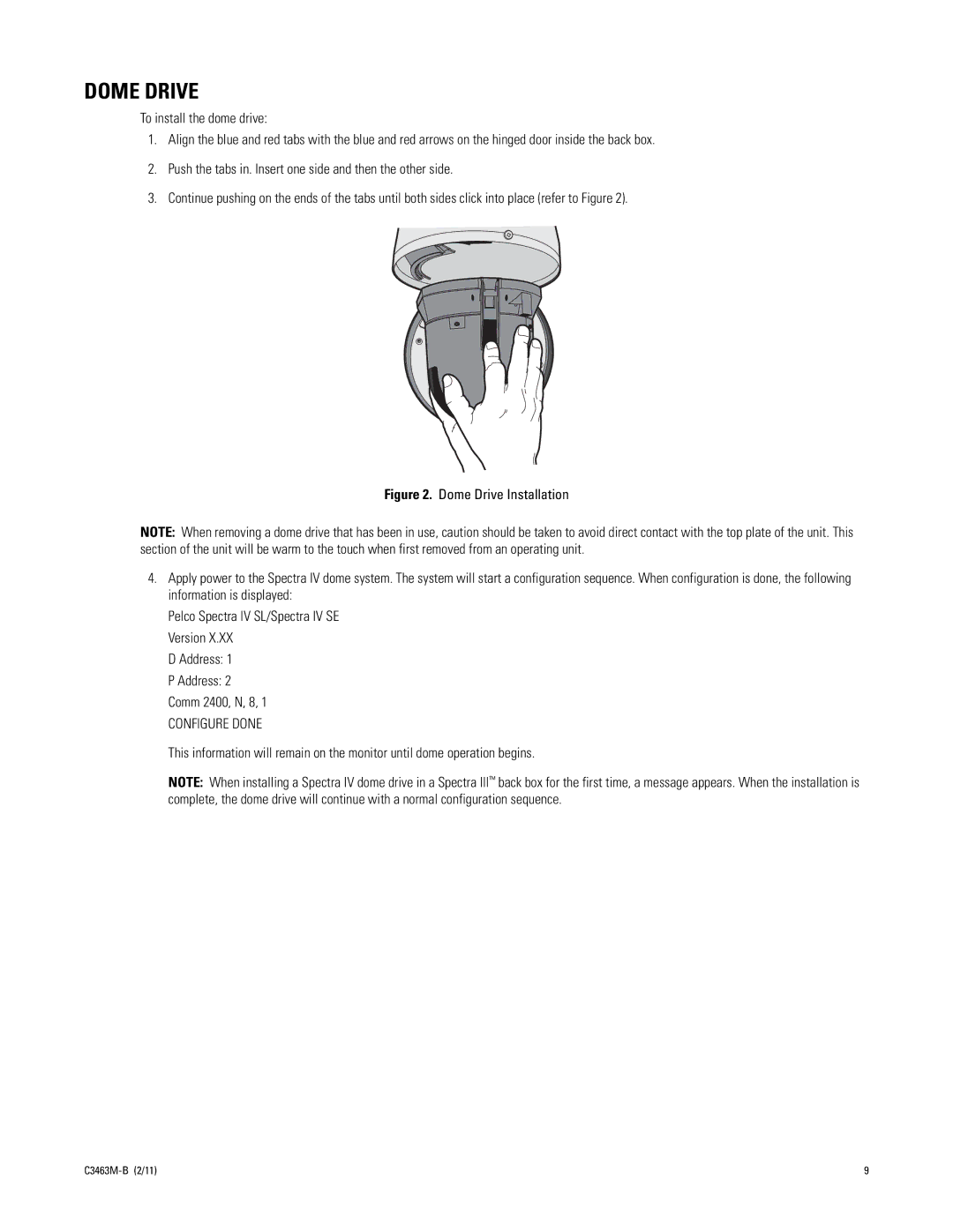 Pelco C3463M-B manual Dome Drive, Address 