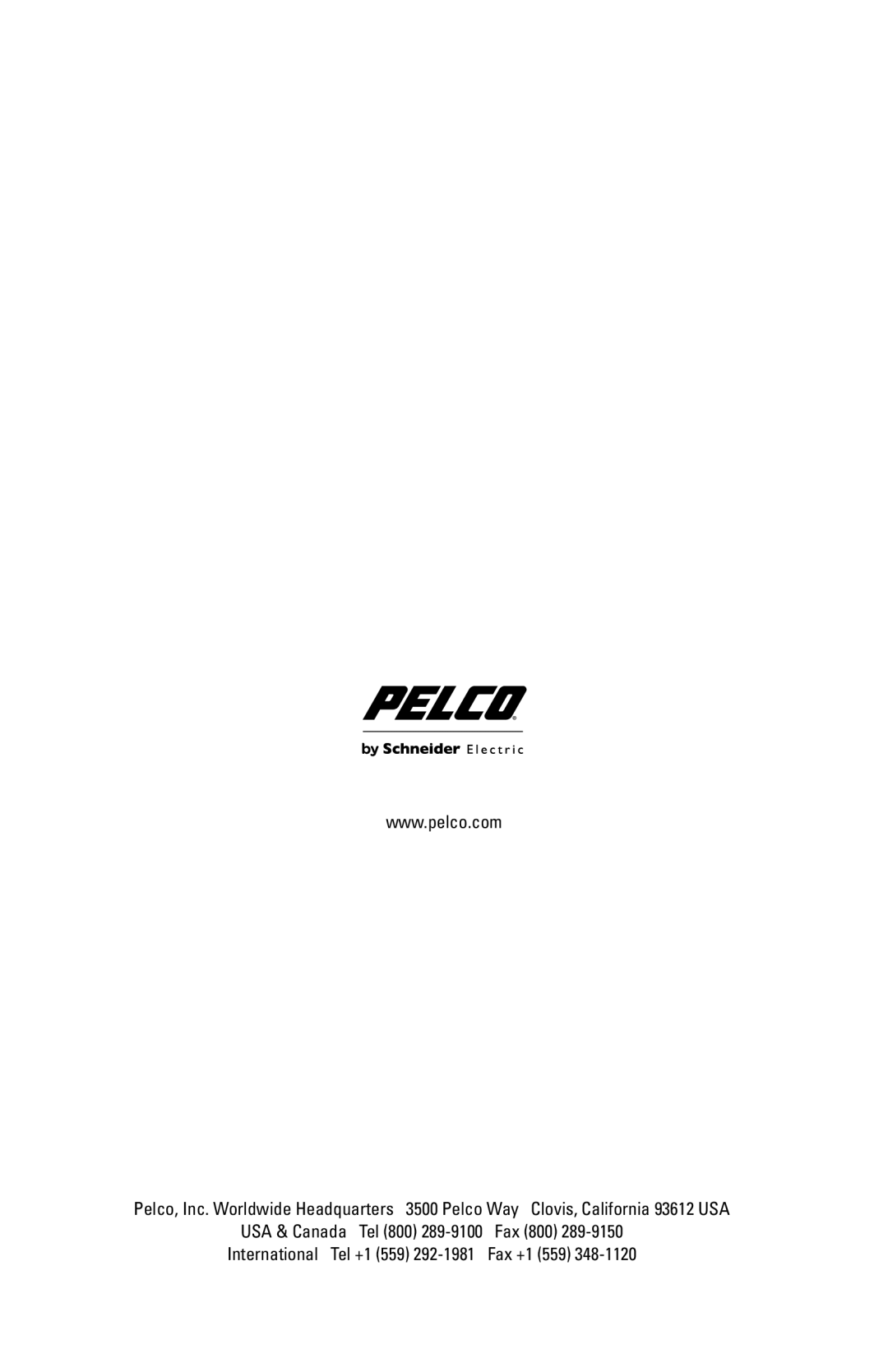 Pelco C3605M-A manual 