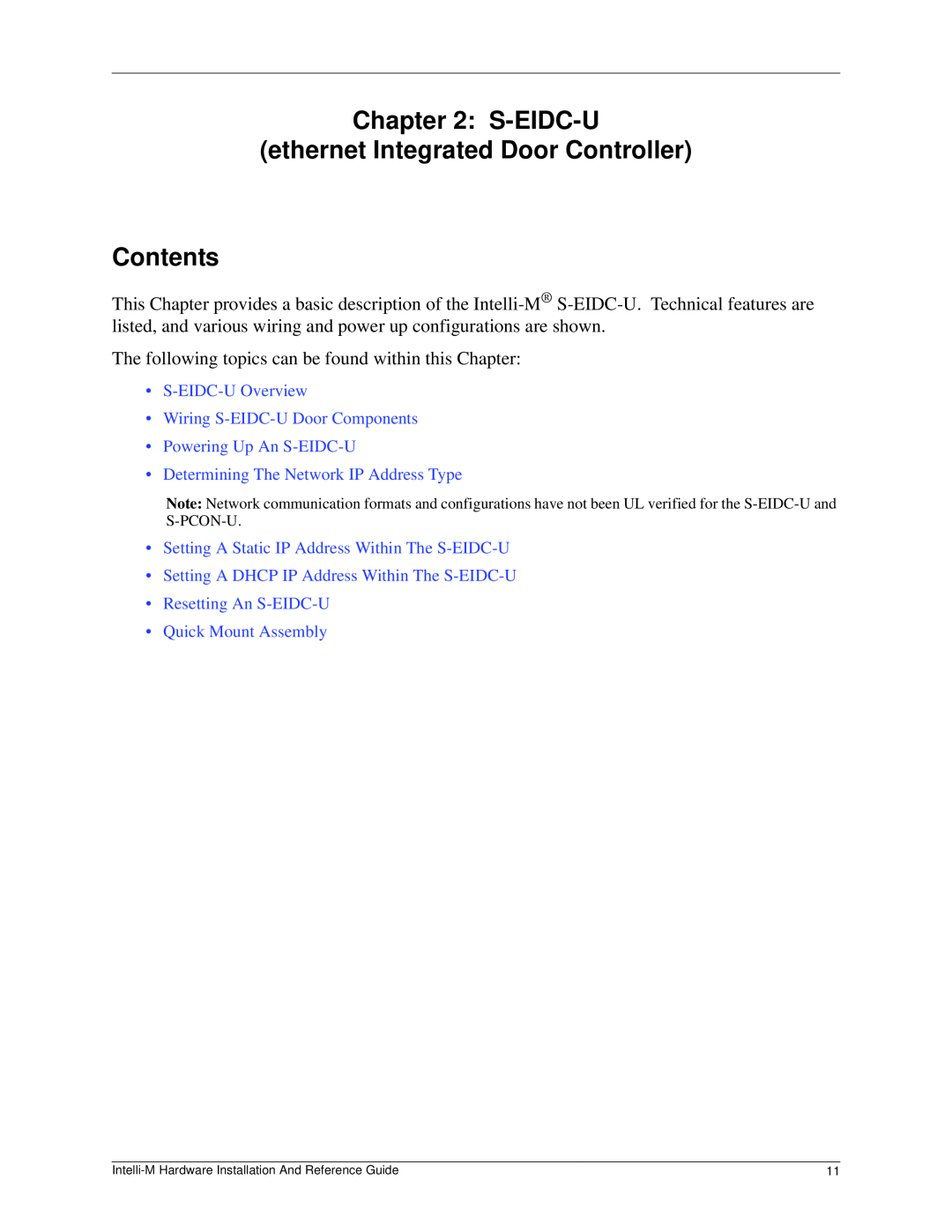 Pelco c3653m-a manual S-Eidc-U, ethernet Integrated Door Controller Contents 