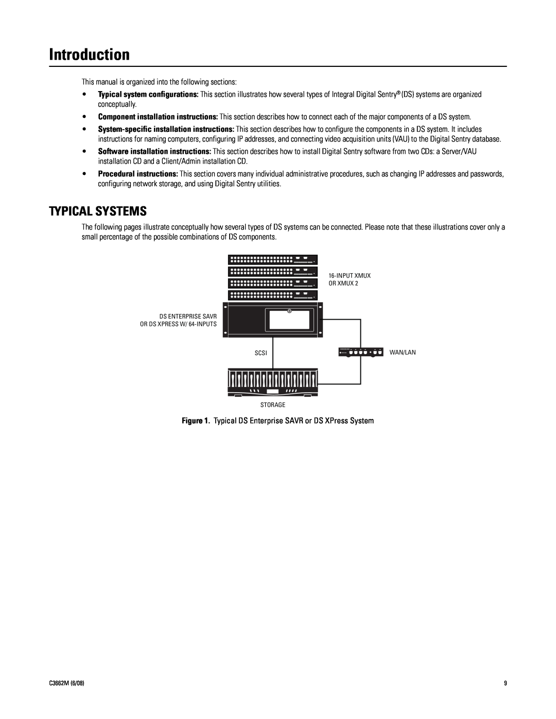 Pelco C3662M installation manual Introduction, Typical Systems 