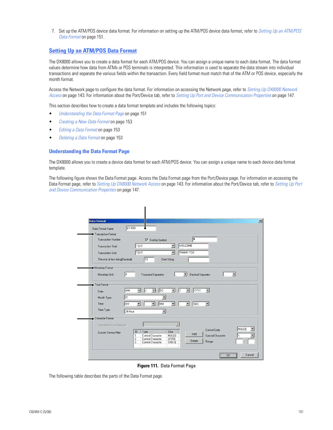 Pelco C624M-C (5/06) manual Setting Up an ATM/POS Data Format, Understanding the Data Format 