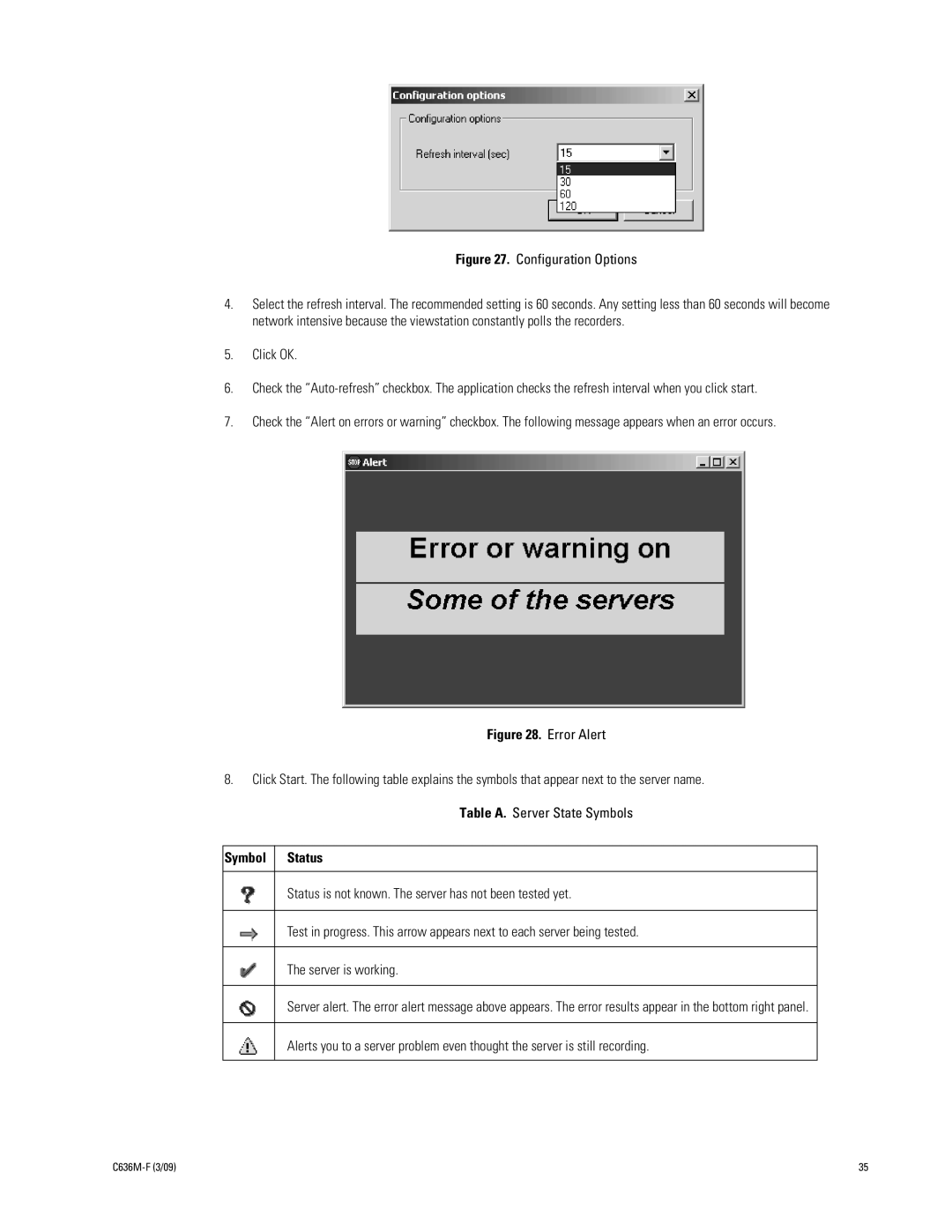 Pelco C636M-F manual Error Alert 