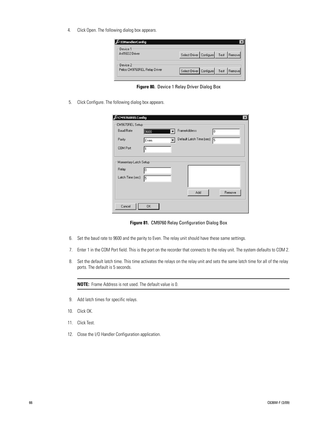 Pelco C636M-F manual Click Open. The following dialog box appears 