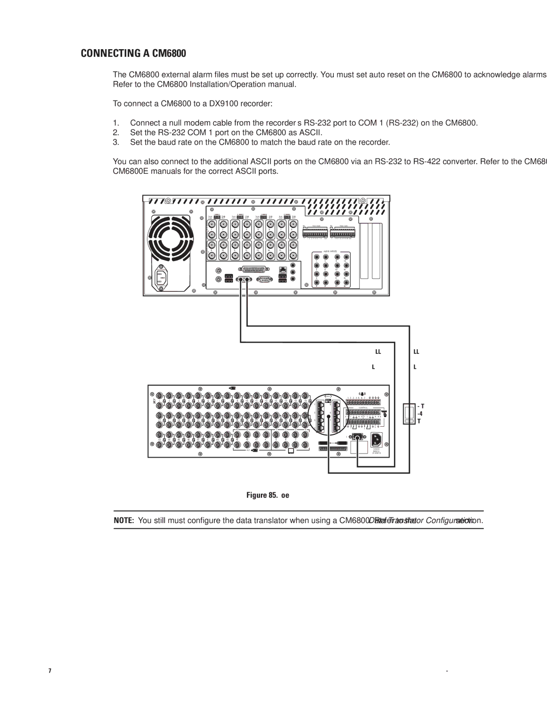 Pelco C636M-F manual Connecting a CM6800 