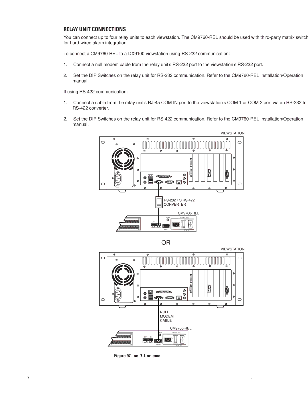 Pelco C636M-F manual Relay Unit Connections, Connecting a CM9760-REL for DVR Management 