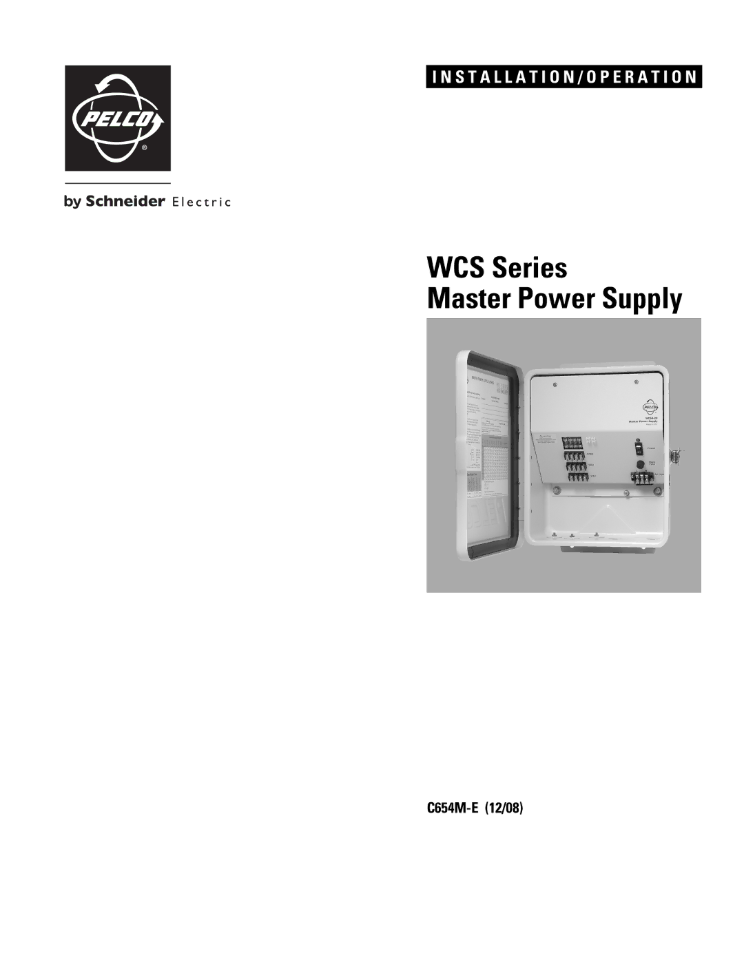 Pelco C654M-E (12/08) 3 manual WCS Series Master Power Supply 