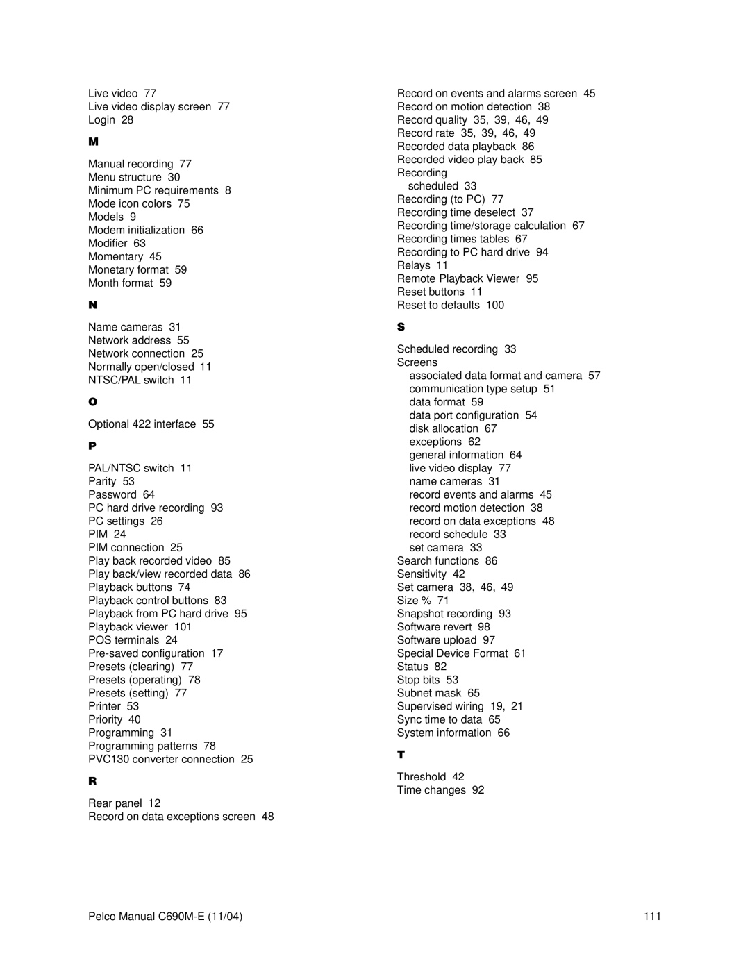 Pelco C690M-E operation manual 