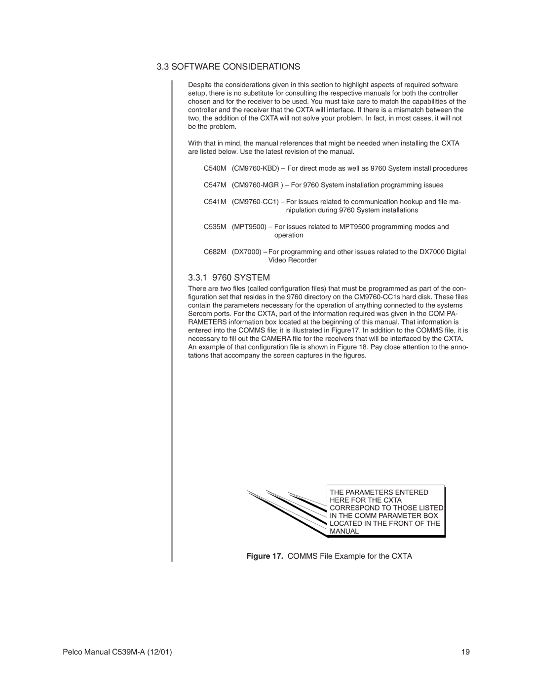 Pelco CM9760-CXTA operation manual Software Considerations, 1 9760 System 