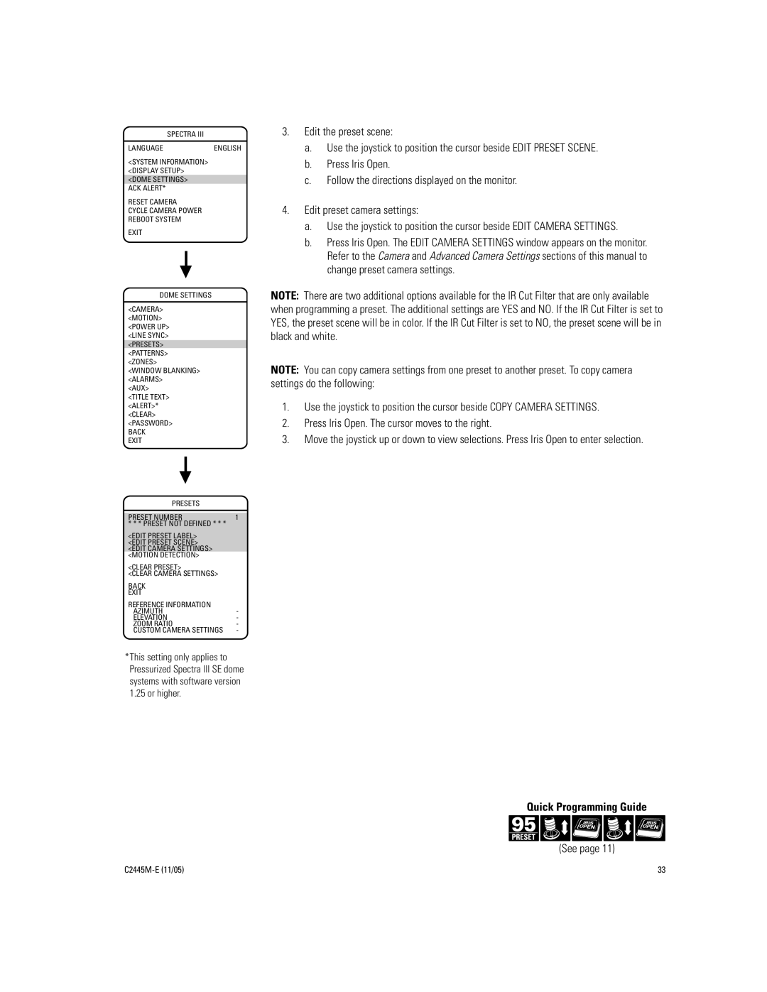 Pelco DD53CBW-X manual Presets Patterns Zones 