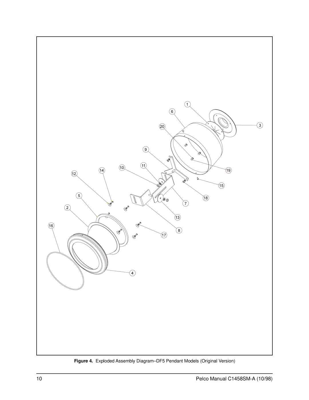 Pelco DF5S service manual Pelco Manual C1458SM-A 10/98 