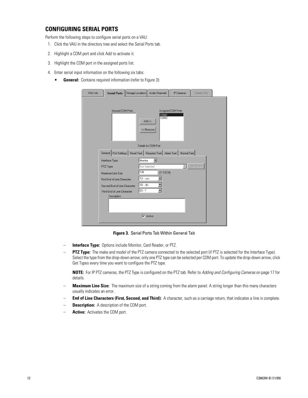 Pelco DS NVS manual Configuring Serial Ports 