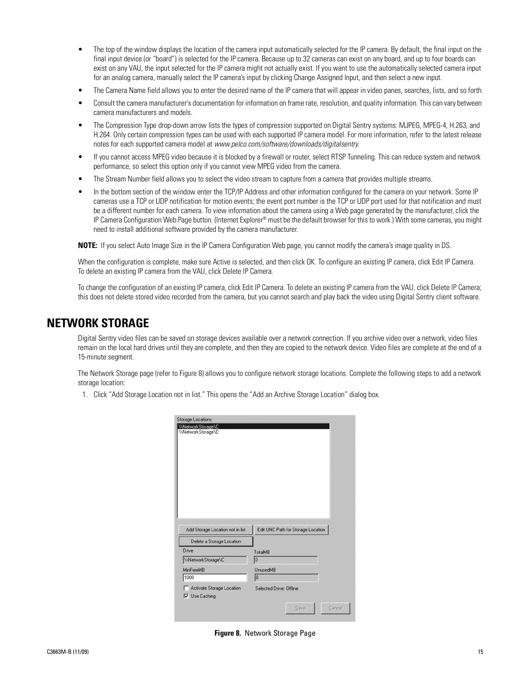 Pelco DS NVS manual Network Storage 