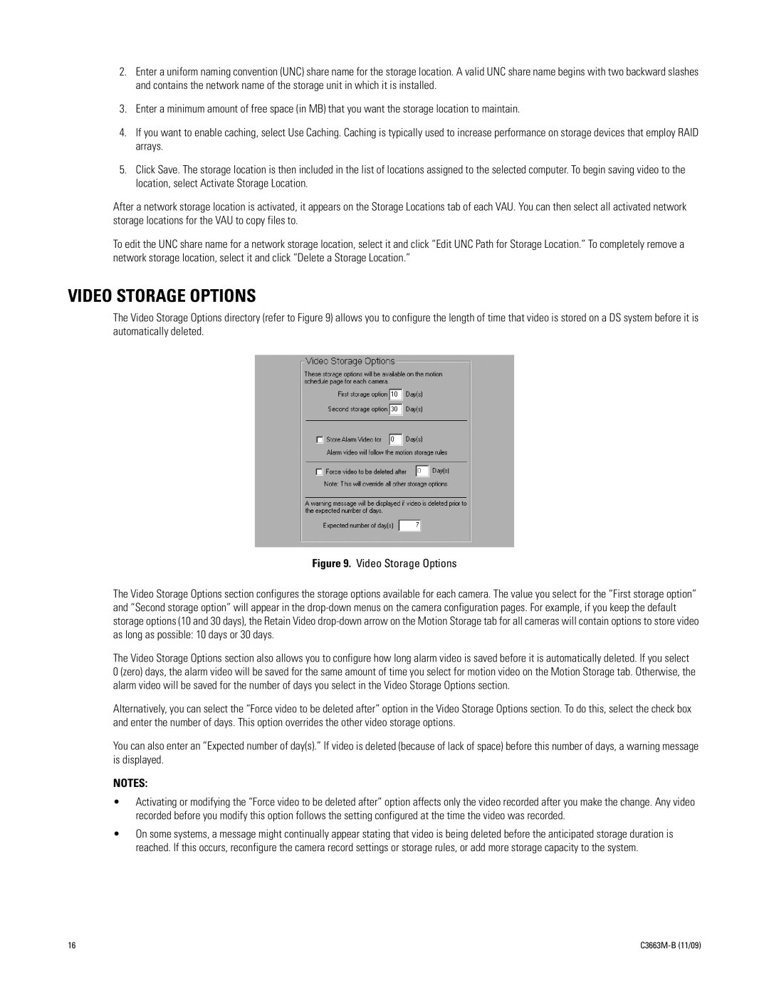 Pelco DS NVS manual Video Storage Options 