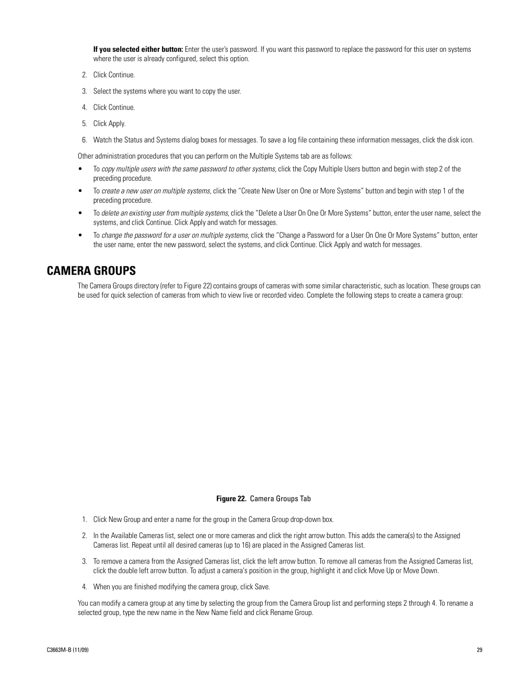 Pelco DS NVS manual Camera Groups 