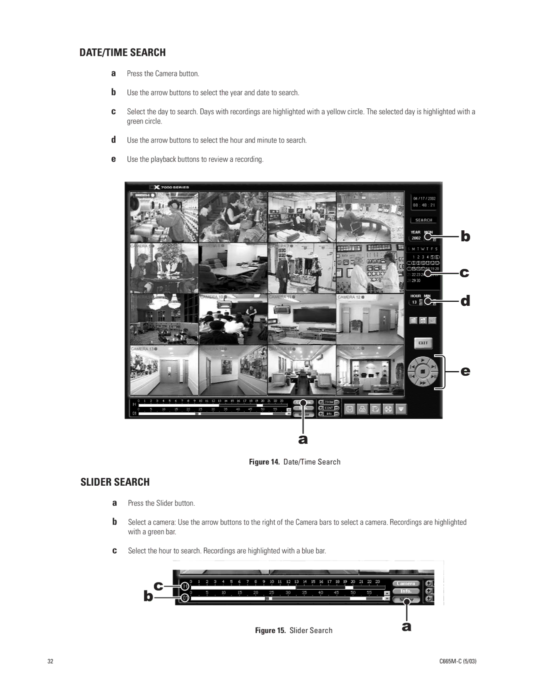 Pelco DX7000 manual DATE/TIME Search, Slider Search 