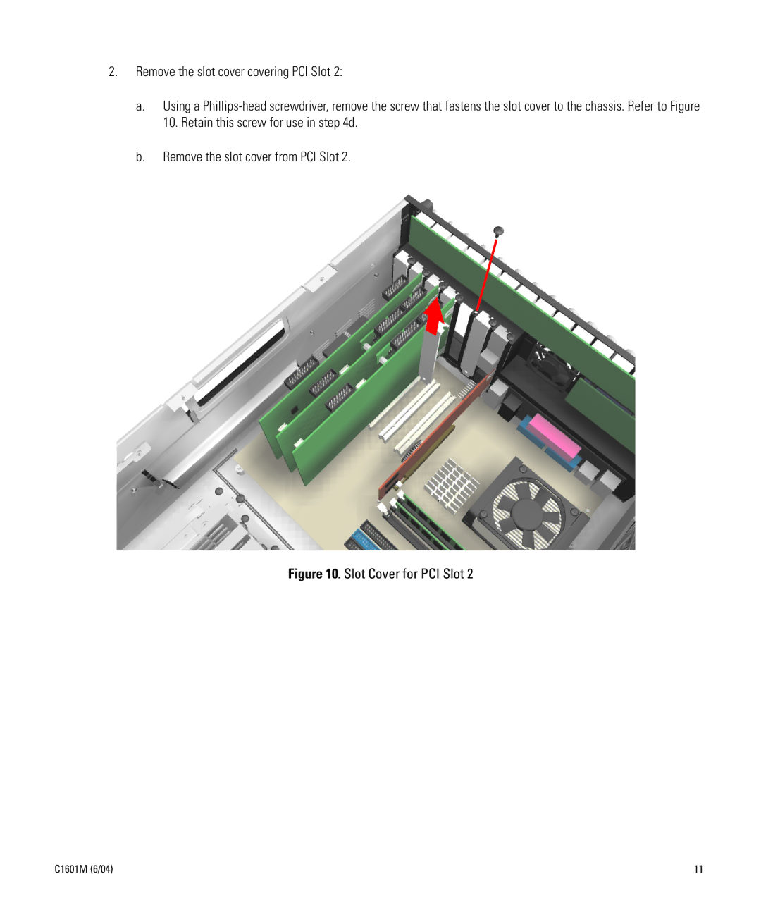 Pelco DX8000-MUX16 installation manual Slot Cover for PCI Slot 