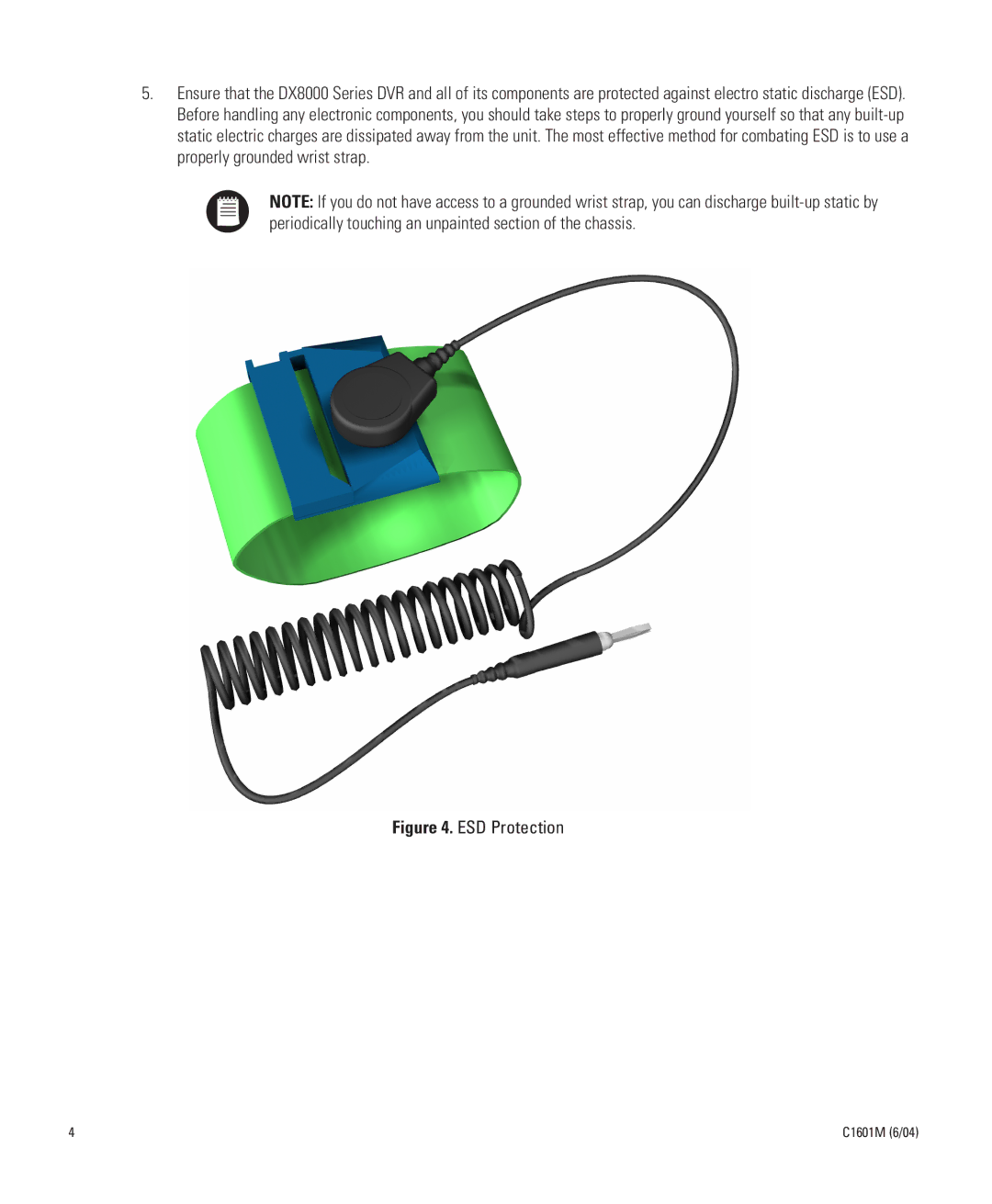 Pelco DX8000-MUX16 installation manual ESD Protection 