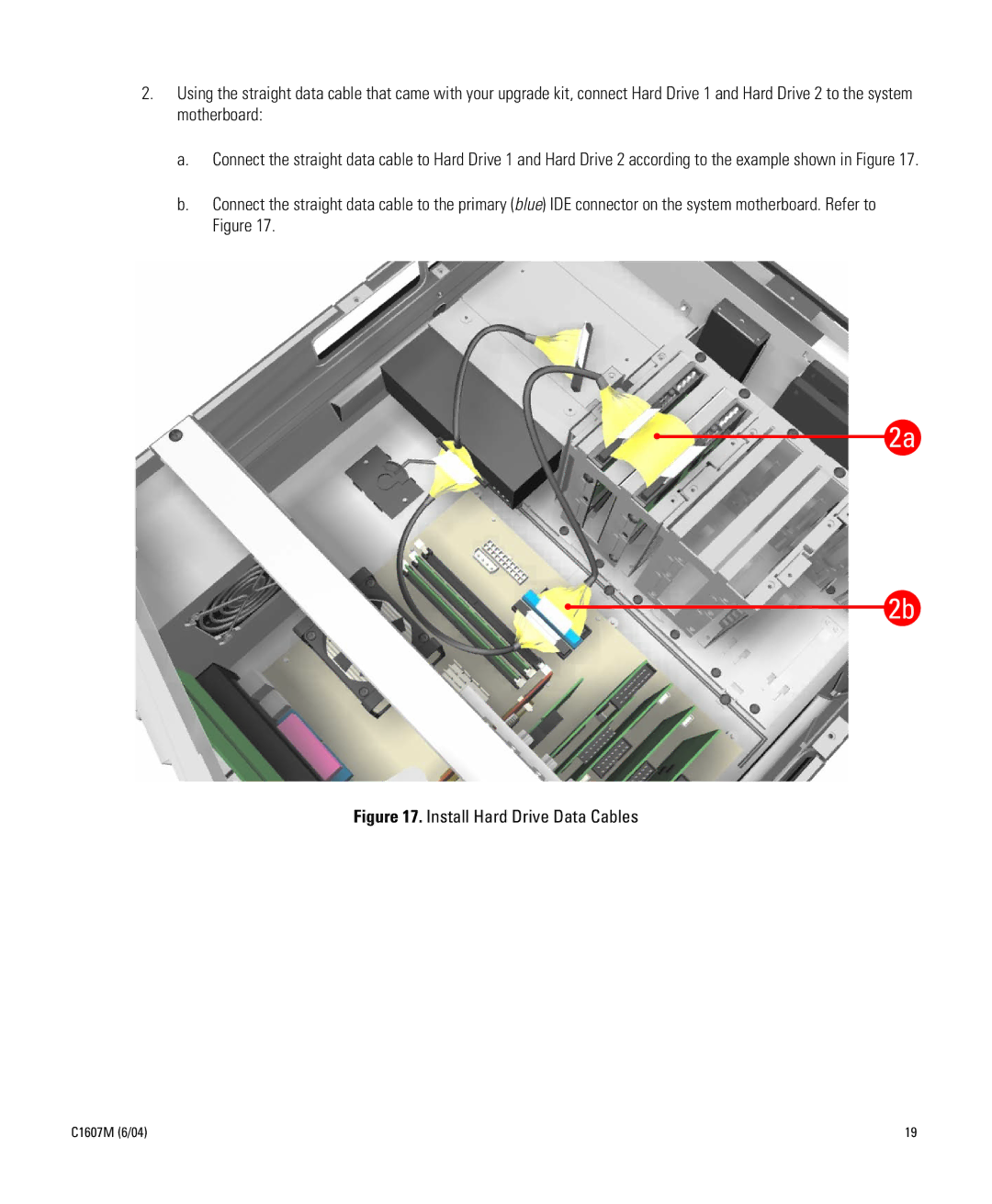 Pelco Dx8000 manual Install Hard Drive Data Cables 