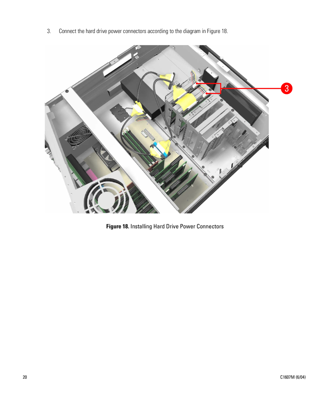 Pelco Dx8000 manual Installing Hard Drive Power Connectors 