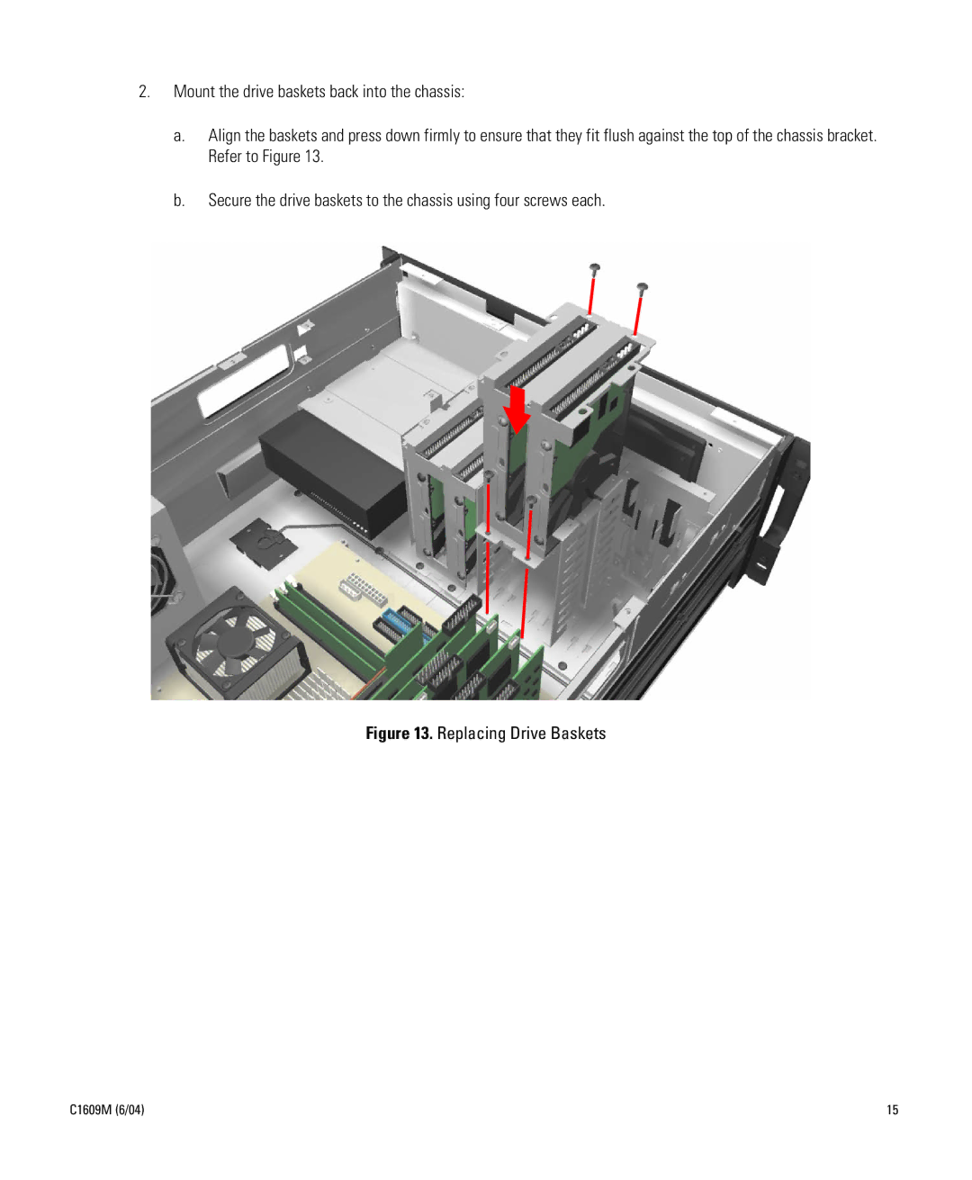 Pelco Dx8000 manual Replacing Drive Baskets 