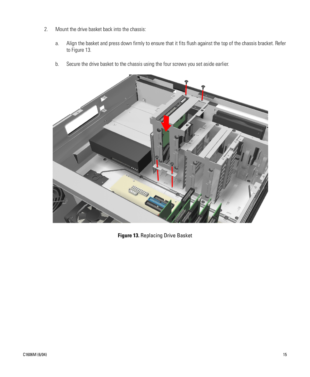 Pelco Dx8000 manual Replacing Drive Basket 