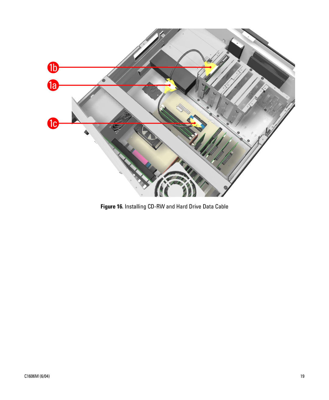 Pelco Dx8000 manual Installing CD-RW and Hard Drive Data Cable 