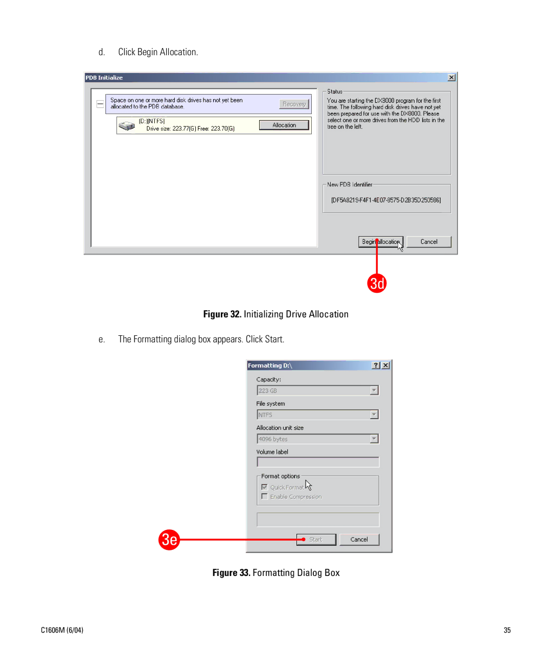 Pelco Dx8000 manual Formatting Dialog Box 