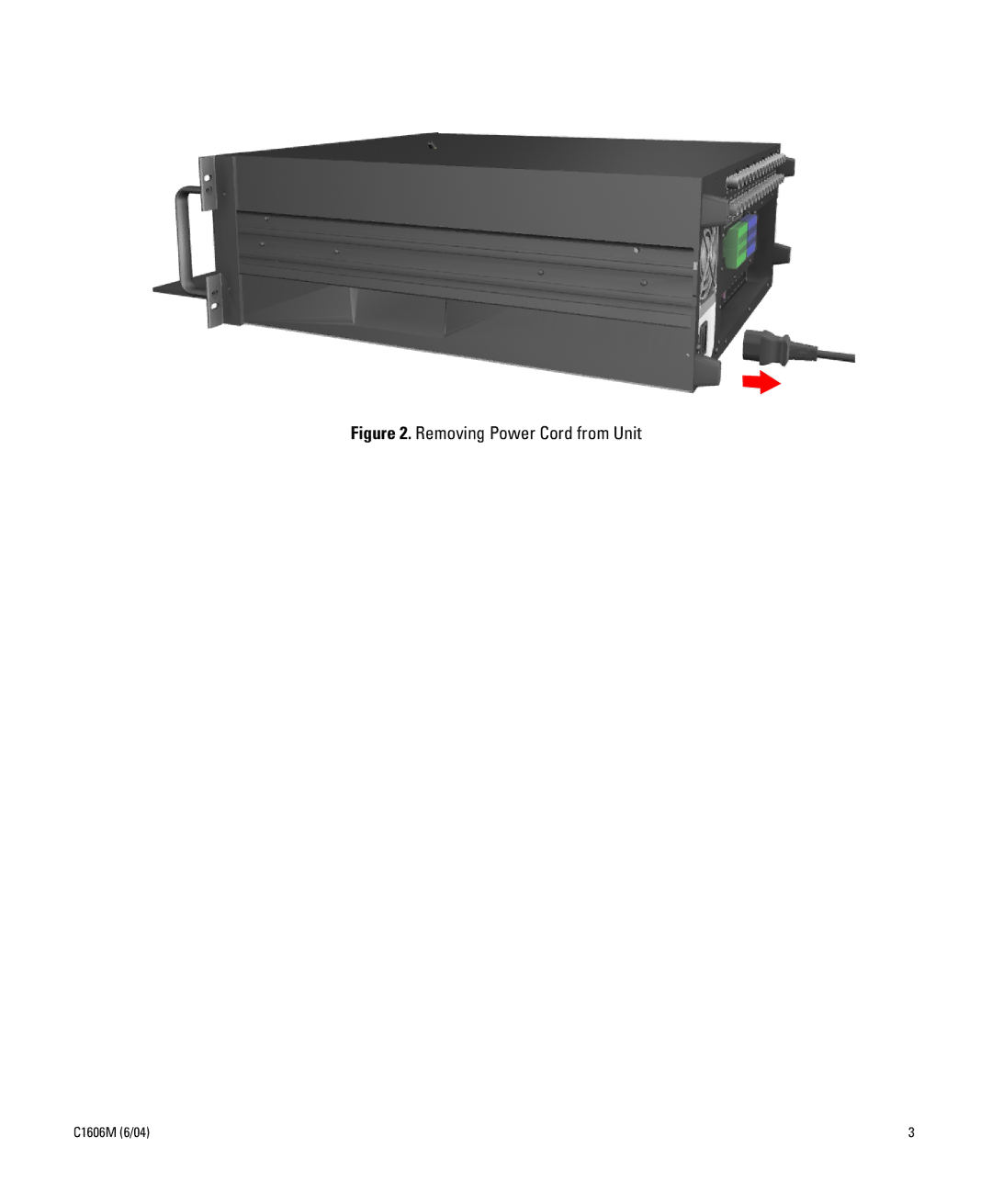 Pelco Dx8000 manual Removing Power Cord from Unit 