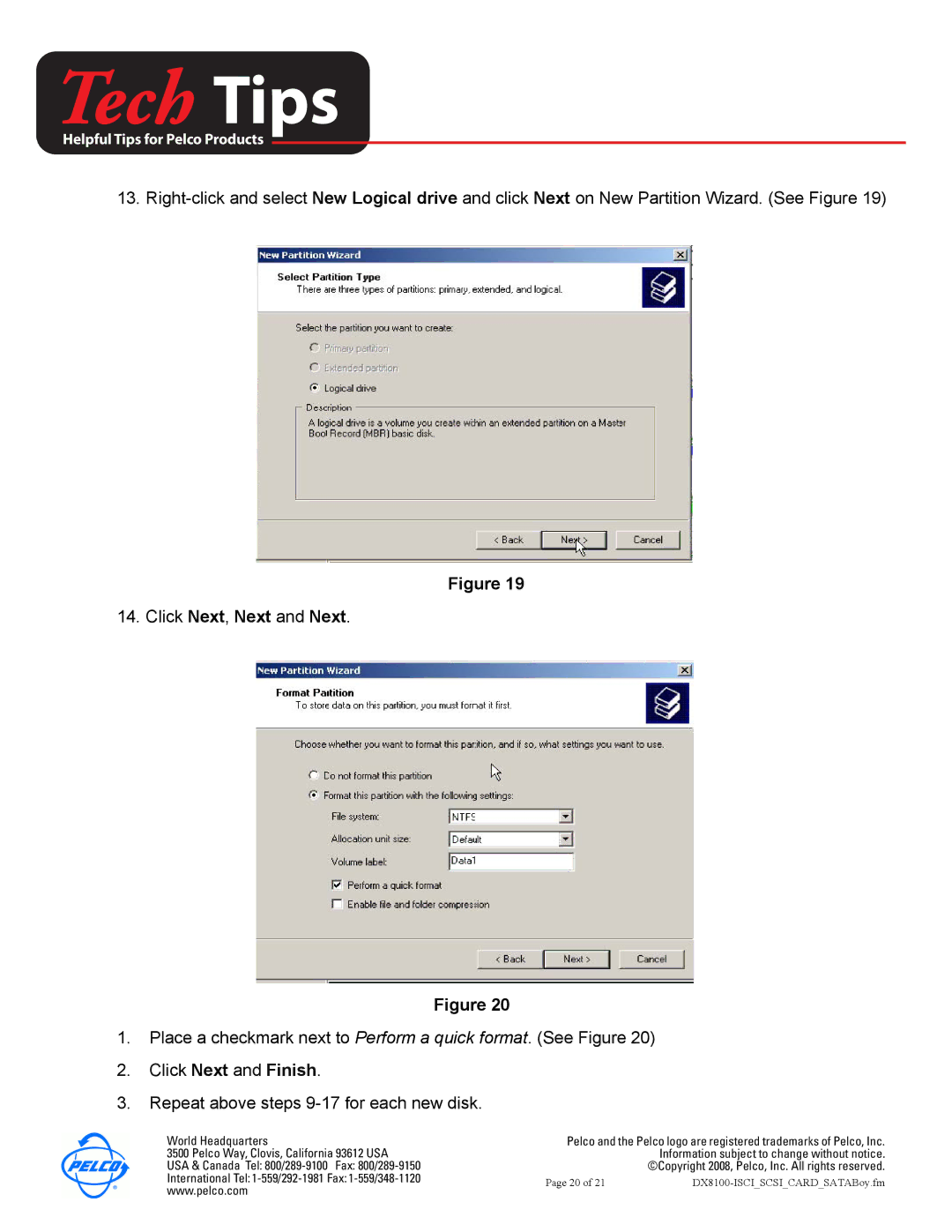 Pelco DX8100-ISCI installation manual Tech Tips 