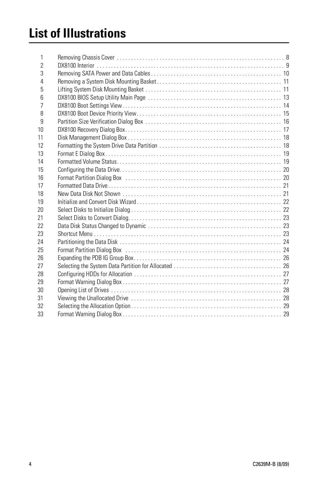 Pelco DX8100 Series manual List of Illustrations 