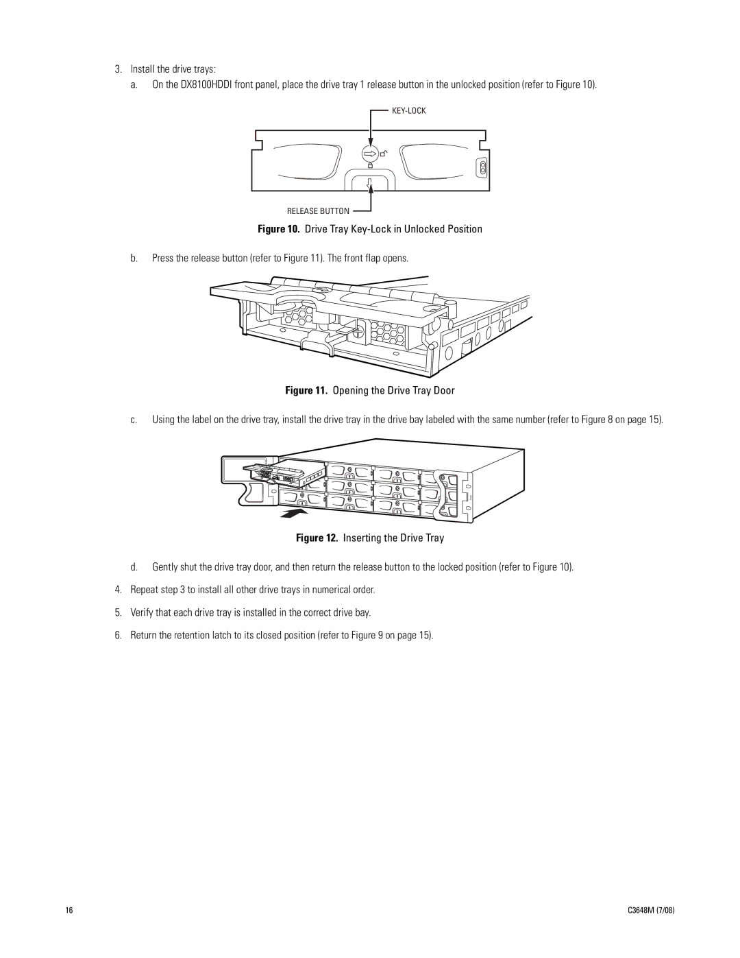 Pelco dx8100 manual Opening the Drive Tray Door 