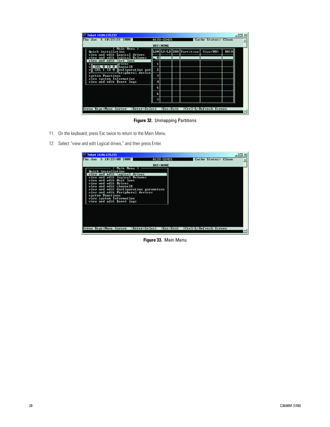 Pelco dx8100 manual Main Menu 